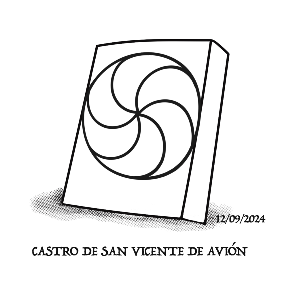 Deseño de merchandising: trisquel sobre pedra